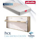 Pack Cama Abatible Horizontal con escritorio y Colchón Ref Y45000