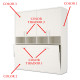 Cama Abatible Horizontal individual con armario superior Ref Y37000