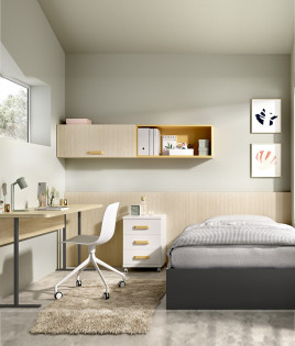 Dormitorio Juvenil con canapé y escritorio Ref YC205