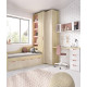 Dormitorio Juvenil cama nido, armario rincón y escritorio Ref YC206