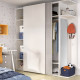 Dormitorio Juvenil con 2 camas, armario, arcón y escritorio Ref YC213