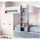 Dormitorio Juvenil litera tren con armario integrado Ref YC303
