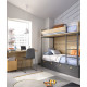 Dormitorio Juvenil litera con escritorio Ref YC306