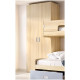 Dormitorio Juvenil con Litera con cama Matrimonial e individual y armario Ref YH309