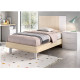 Dormitorio Juvenil con cama de 90, armario y escritorio Ref YC502
