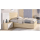 Dormitorio con canapé matrimonial, armario y escritorio Ref YC508