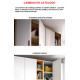 Dormitorio con cama abatible vertical con altillo y armarios a ambos lados Ref YH408