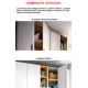 Dormitorio con litera abatible, armario y estantería Ref YH417