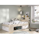 Dormitorio Juvenil con cama compacta con huecos de almacenaje Ref YK21