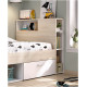 Dormitorio Juvenil con cama compacta con huecos de almacenaje Ref YK21