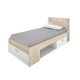 Dormitorio Juvenil con cama compacta con huecos de almacenaje Ref YK21