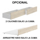 Dormitorio Juvenil con cama compacta, mesita y escritorio Ref YK04