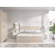 Dormitorio con cama matrimonial, mesitas y armario Ref YK52