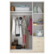 Dormitorio con cama matrimonial, mesitas y armario Ref YK52