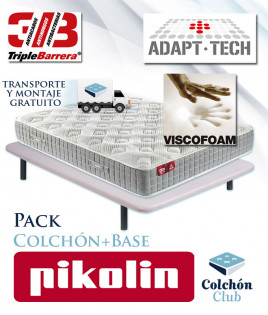 Pack Pikolin, Colchón de muelles ensacados modelo Podium Plus y Base Tapizada Ref P442000