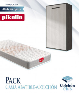 Pack Cama Abatible Vertical con opción de pata automática y Colchón Ref Z13000