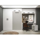 Dormitorio con cama abatible vertical con altillo, puente, armario y escritorio Ref Z24-29