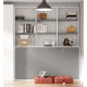 Dormitorio cama abatible con estantería y armario Ref Z24-32