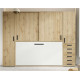 Dormitorio con cama abatible con altillo y 2 armarios a los lados Ref Z24-42