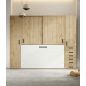 Dormitorio con cama abatible con altillo y 2 armarios a los lados Ref Z24-42