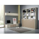 Dormitorio con cama abatible con estantería y módulos de salón Ref Z24-45