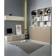Dormitorio con cama abatible con estantería y módulos de salón Ref Z24-45