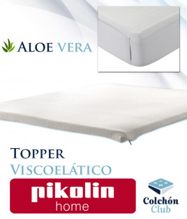 Topper Viscoelástico con tratamiento Aloe Vera y acabado Jacquard Ref PH25000