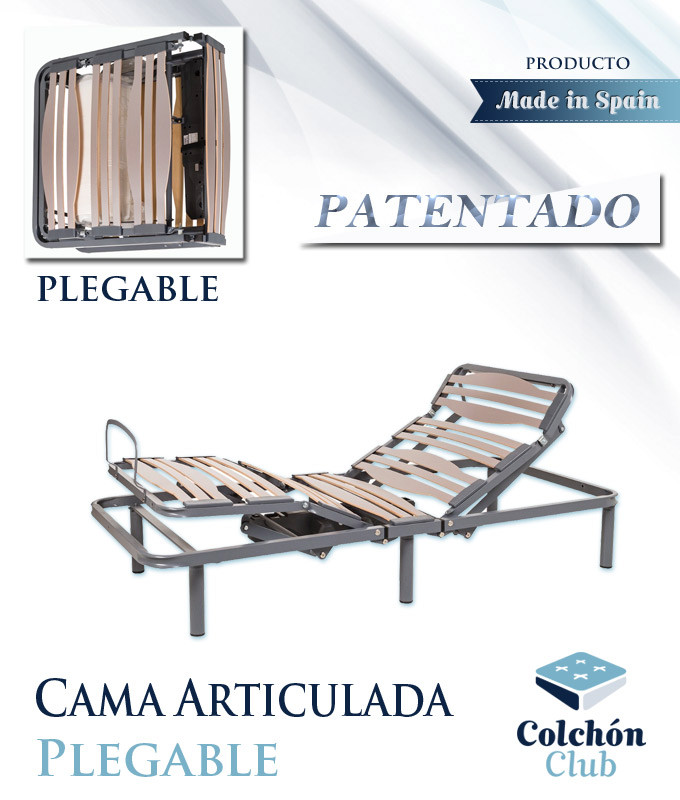 Somier articulado plegable para facilitar su transporte Ref DB10000