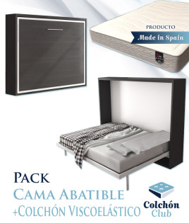 Pack Cama Abatible Horizontal y Colchón viscoelástico Ref N52000