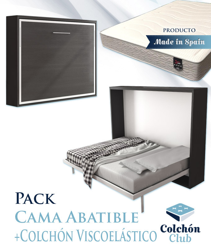 Pack Cama Abatible Horizontal y Colchón viscoelástico Ref N52000