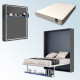 Pack Cama Abatible Vertical con estante sincronizado y colchón viscoelástico Ref N48000