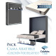 Pack Cama Abatible Vertical con estante sincronizado y colchón viscoelástico Ref N48000