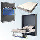 Pack Cama Abatible Vertical con estante sincronizado y colchón viscoelástico Ref N49000