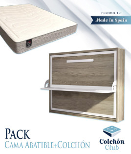 Pack Cama Abatible con Escritorio y Colchón viscoelástico Ref N63000