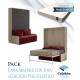 Pack Cama Abatible Vertical con Sofá y Colchón Viscoelastico Ref N42000