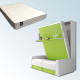 Pack Cama Abatible Vertical con estante, Sofá y Colchón Viscoelastico Ref N29000