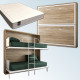 Pack Litera Abatible Horizontal con opción de Altillo y Colchones Viscoelásticos Ref N32000