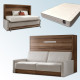 Pack Cama Abatible Horizontal con Sofá y Colchón Viscoelastico Ref N35000