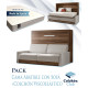 Pack Cama Abatible Horizontal con Sofá y Colchón Viscoelastico Ref N35000