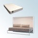 Pack Cama Abatible Horizontal con Apertura Eléctrica y Colchón Viscoelastico Ref N73000