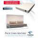 Pack Cama Abatible Horizontal con Apertura Eléctrica y Colchón Viscoelastico Ref N73000