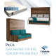 Pack Cama Abatible Horizontal con Sofá y Colchón Viscoelastico Ref N43000