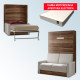 Pack Cama Abatible Vertical con Sofá, Apertura Eléctrica y Colchón Viscoelástico Ref N78000