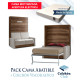 Pack Cama Abatible Vertical con Sofá, Apertura Eléctrica y Colchón Viscoelástico Ref N78000