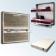 Pack Litera Abatible Horizontal con Escritorio y Altillo opcional y Colchones Viscoelásticos Ref N33000