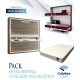 Pack Litera Abatible Horizontal con Escritorio y Altillo opcional y Colchones Viscoelásticos Ref N33000