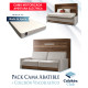 Pack Cama Abatible Horizontal con Sofá, Apertura Eléctrica y Colchón Viscoelástico Ref N77000