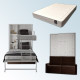 Pack Litera Abatible Vertical Matrimonial con Sofá y Colchones Viscoelásticos Ref N39000