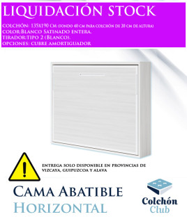Cama Abatible Horizontal disponible en diferentes medidas y colores Ref N50000