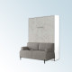 Cama Abatible Vertical con Sofá disponible en diferentes medidas y colores Ref N15100